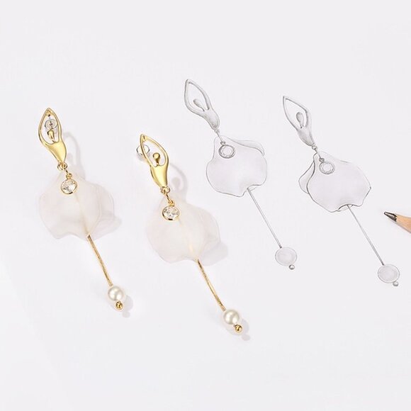Ballet Girl Drop Earrings - Picture 5 of 7